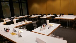 On being creative enough to convert a conference room into an art workshop! 