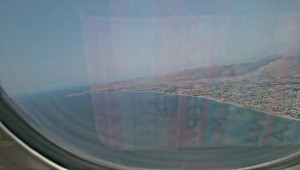 Like a drop in an ocean. An aerial view of the Gulf of Oman